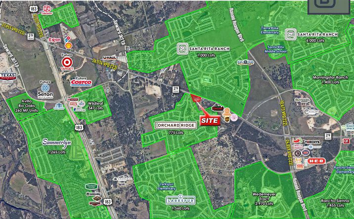 Pictures of Retail, Restaurant property located at 9501 TX-29, Liberty Hill, TX 78628 for lease - image #1