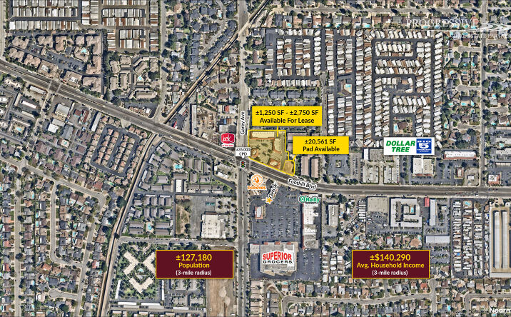 Pictures of Retail, Land property located at 101 East Foothill Boulevard, Pomona, CA 91767 for lease - image #1