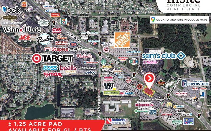 Pictures of Land property located at HWY 441 & Fennell Blvd, Lady Lake, FL 32159 for lease - image #1