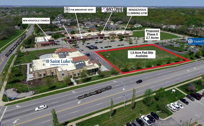 Pictures of Retail, Land property located at State Line Road at 133rd Street, Leawood, KS 66209 for lease - image #1