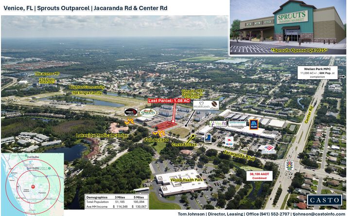 Pictures of Retail, Land, Restaurant property located at 1140 Jacaranda Blvd, Venice, FL 34292 for lease - image #1