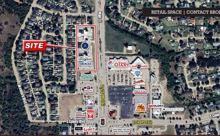 Pictures of Retail, Office, Restaurant property located at 5101 Main St, The Colony, TX 75056 for lease - image #1