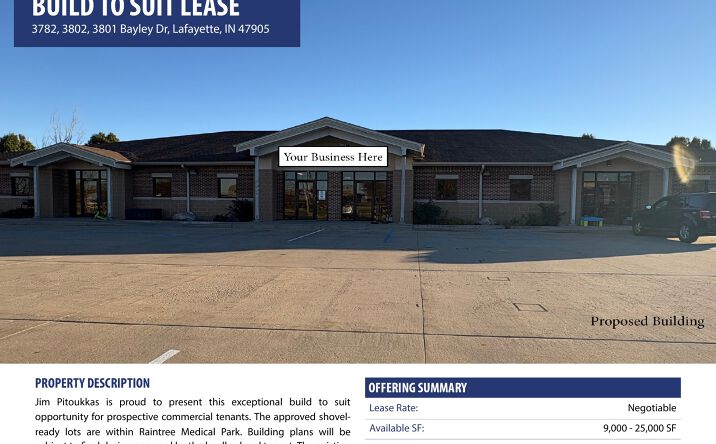 Pictures of Office property located at 3782, 3802, 3801 Bayley Dr, Lafayette, IN 47905 for lease - image #1