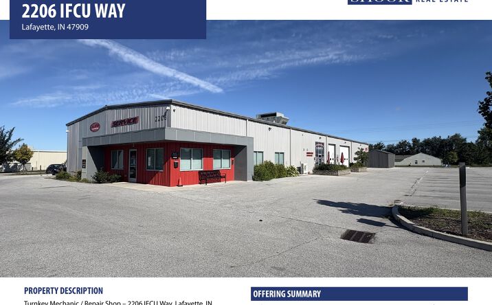 Pictures of Industrial, Special Purpose property located at 2206 IFCU Way, Lafayette, IN 47909 for lease - image #1