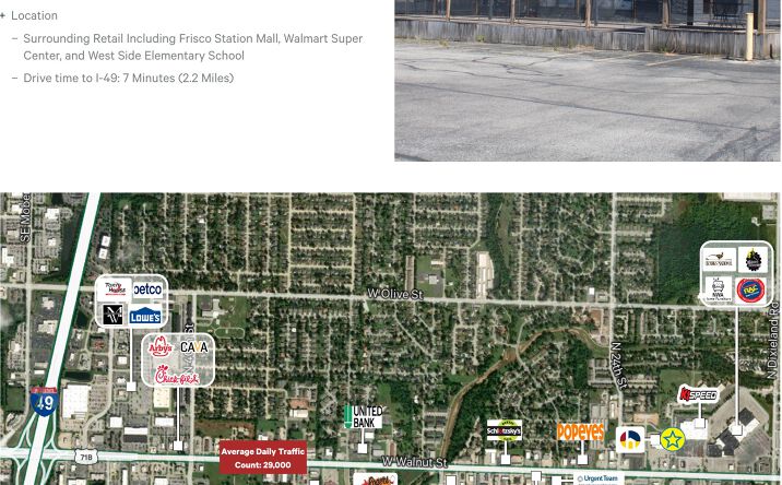 Pictures of Retail, Restaurant property located at 2221 W Walnut St, Rogers, AR 72765 for lease - image #1