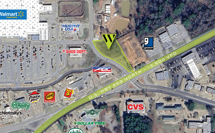 Pictures of Land property located at 1509 North U.S. Highway 259, Kilgore, TX 75662 for lease - image #1