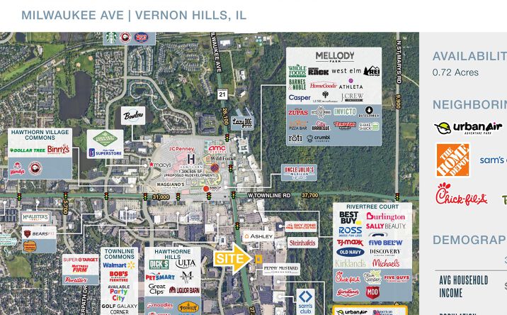 Pictures of Retail property located at Milwaukee Ave, Vernon Hills, IL 60070 for lease - image #1