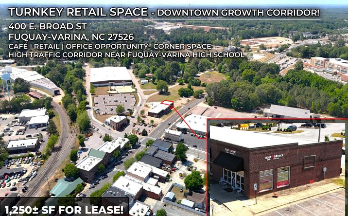 Pictures of Retail, Office property located at 400 E. Broad St, Fuquay-Varina, NC 27526 for lease - image #1