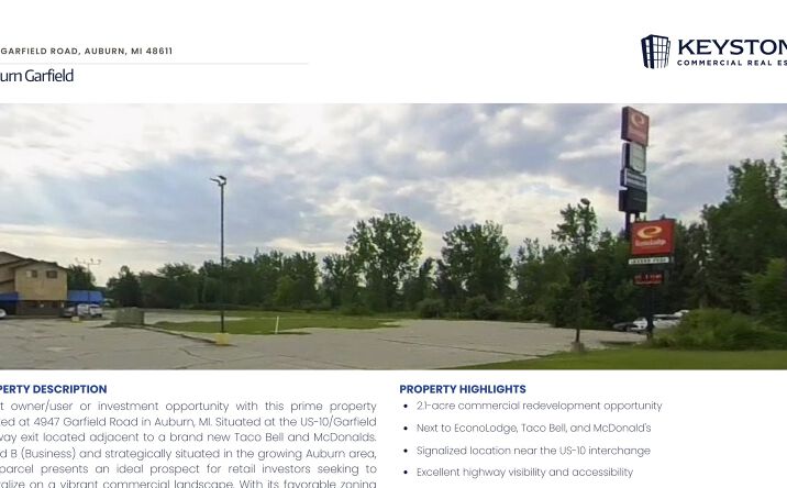 Pictures of Land property located at 4947 Garfield Road, Auburn, MI 48611 for lease - image #1