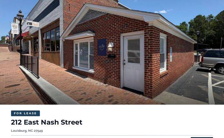 Pictures of Retail, Special Purpose property located at 212 East Nash Street, Louisburg, NC 27549 for lease - image #1