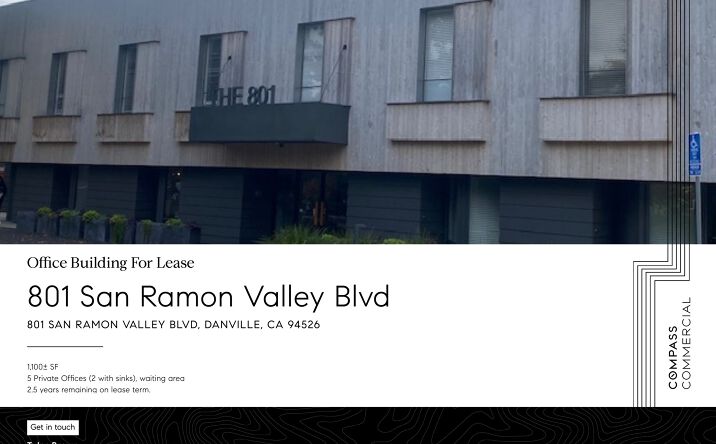 Pictures of Office property located at 801 San Ramon Valley Blvd, Danville, CA 94526 for lease - image #1