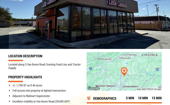 Pictures of Retail property located at 808 S Van Buren Rd, Eden, NC 27288 for lease - image #1