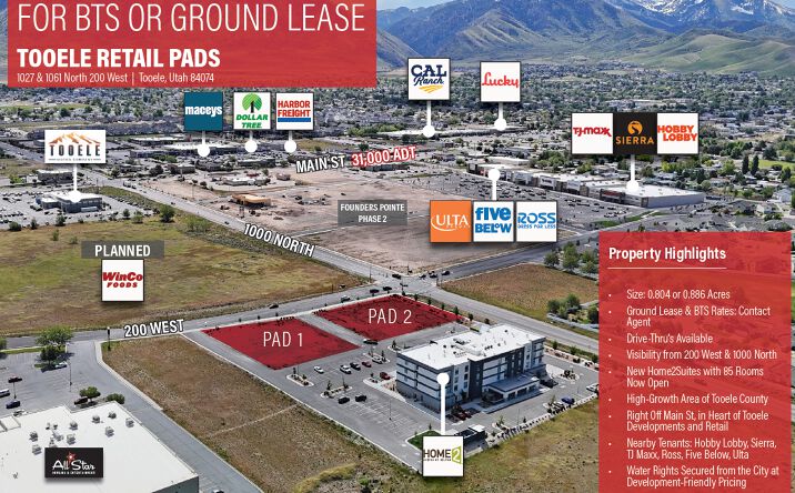 Pictures of Retail, Land property located at 1027 North 200 West, Tooele, UT 84074 for lease - image #1