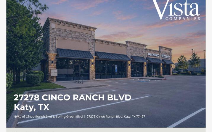 Pictures of Retail property located at 27278 Cinco Ranch Blvd, Katy, TX 77497 for lease - image #1