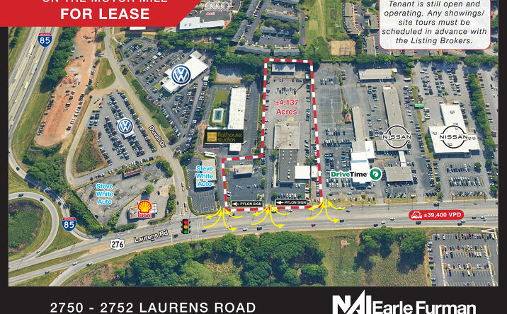 Pictures of Retail property located at 2750 Laurens Road, Greenville, SC 29607 for lease - image #1