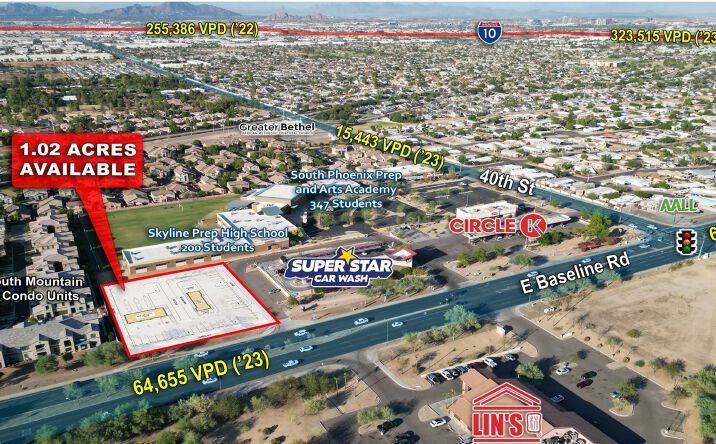 Pictures of Retail, Land property located at NWC 40th St & Baseline Rd, Phoenix, AZ 85042 for lease - image #1
