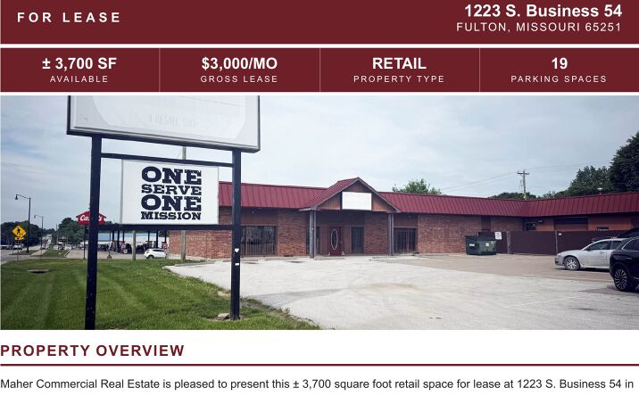 Pictures of Retail property located at 1223 S. Business 54, Fulton, MO 65251 for lease - image #1