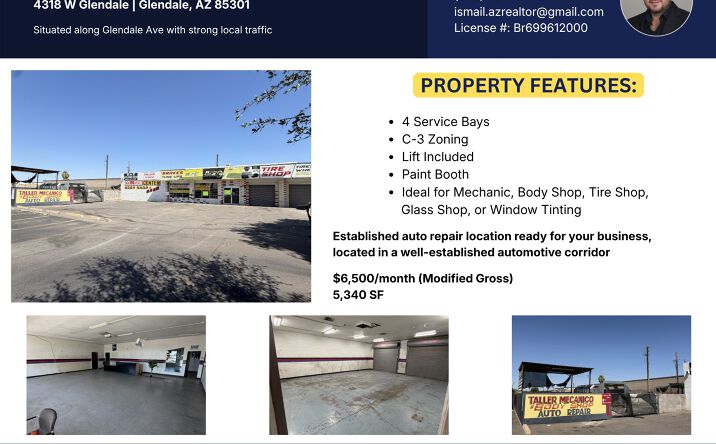 Pictures of Industrial property located at 4318 West Glendale Avenue, Glendale, AZ 85301 for lease - image #1