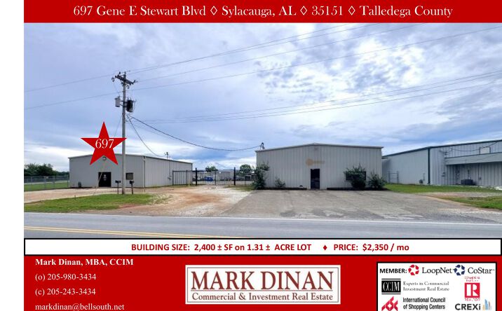 Pictures of Industrial property located at 697 Gene E Stewart Blvd, Sylacauga, AL 35151 for lease - image #1