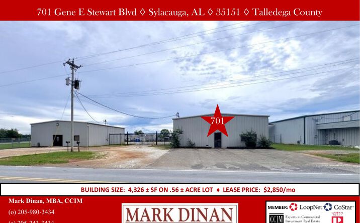 Pictures of Industrial property located at 701 Gene E Stewart Blvd, Sylacauga, AL 35151 for lease - image #1