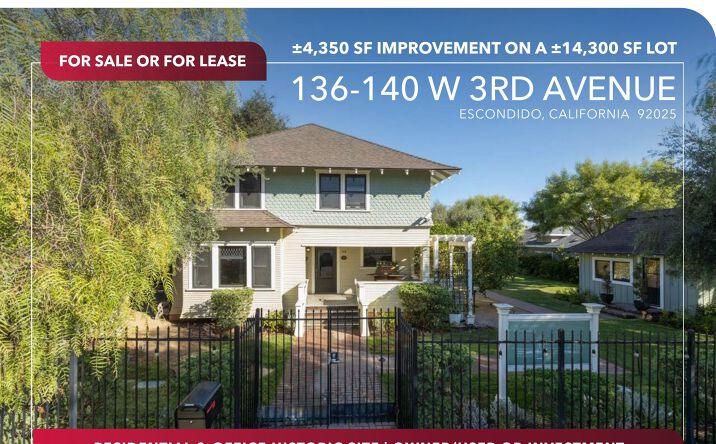 Pictures of Office property located at 140 W 3rd Ave, Escondido, CA 92025 for lease - image #1
