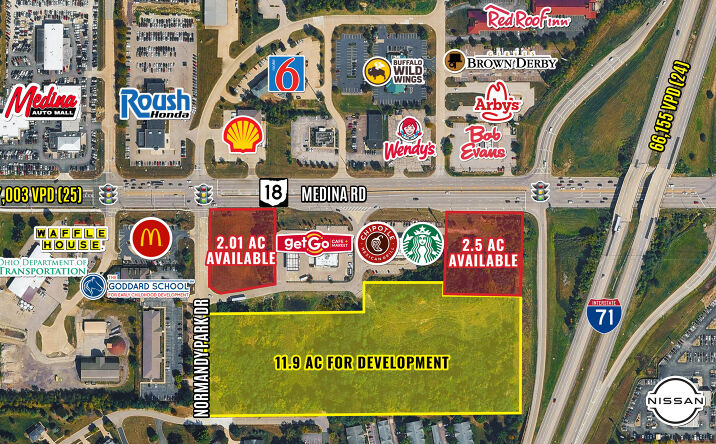 Pictures of Land, Retail property located at 3070 Medina Rd, Medina, OH 44256 for lease - image #1