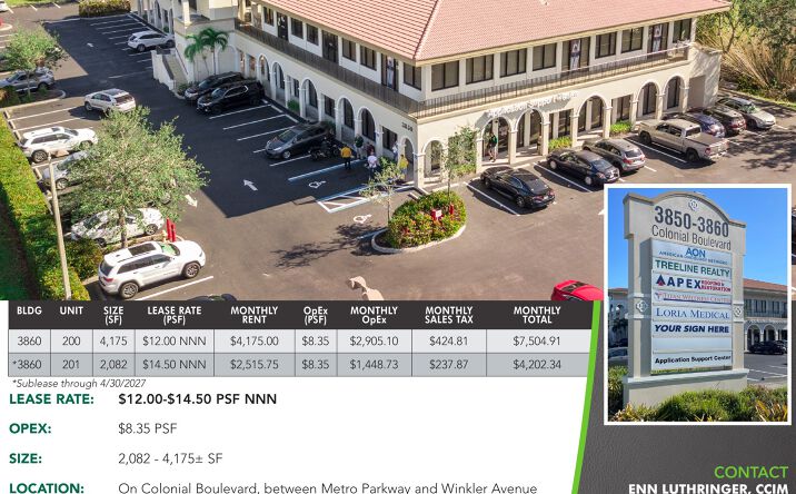Pictures of Office property located at 3850-3860 Colonial Boulevard, Fort Myers, FL 33966 for lease - image #1