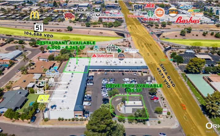 Pictures of Retail, Restaurant property located at 3375 E Shea Blvd, Phoenix, AZ 85028 for lease - image #1