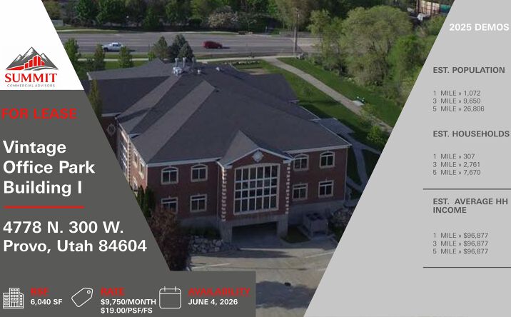 Pictures of Office property located at 4778 N. 300 W., Provo, UT 84604 for lease - image #1