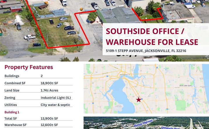 Pictures of Industrial property located at 5109-1 Stepp Avenue, Jacksonville, FL 32216 for lease - image #1
