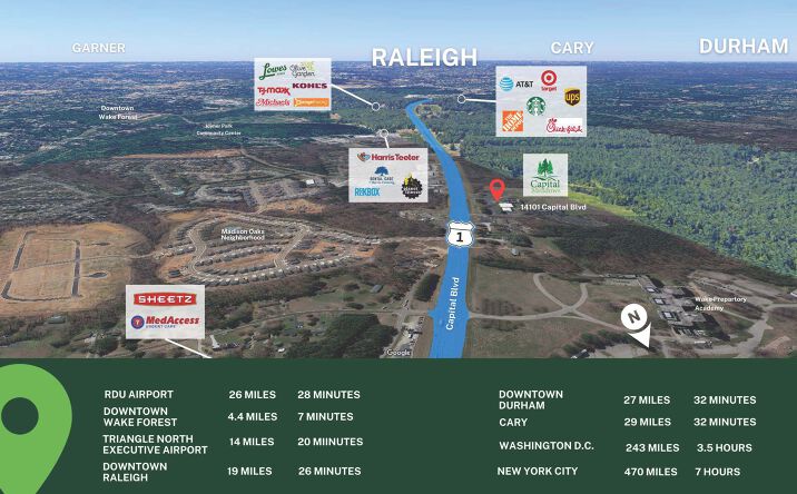 Pictures of Land property located at 14101 Capital Blvd, Youngsville, NC 27596 for lease - image #1