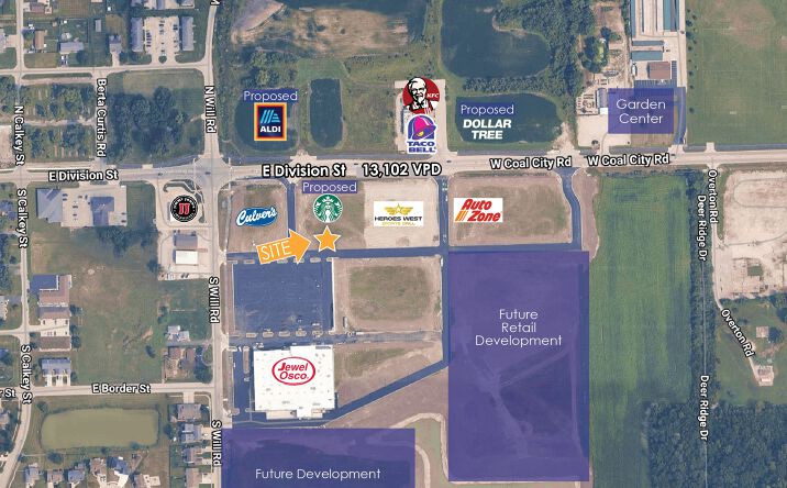 Pictures of Retail property located at 2707 East Division Street, Diamond, IL 60416 for lease - image #1