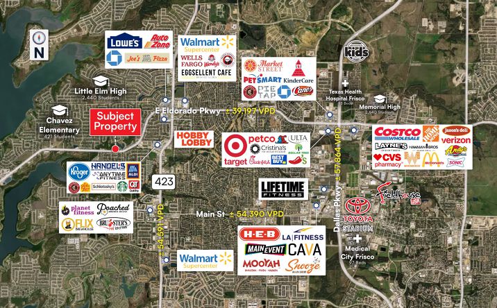 Pictures of Retail, Office, Restaurant property located at NWC E Eldorado Pkwy & Pecan Dr, Little Elm, TX 75068 for lease - image #1