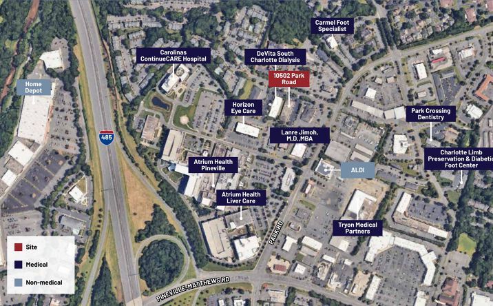 Pictures of Office property located at 10502 Park Road, Charlotte, NC 28210 for lease - image #1