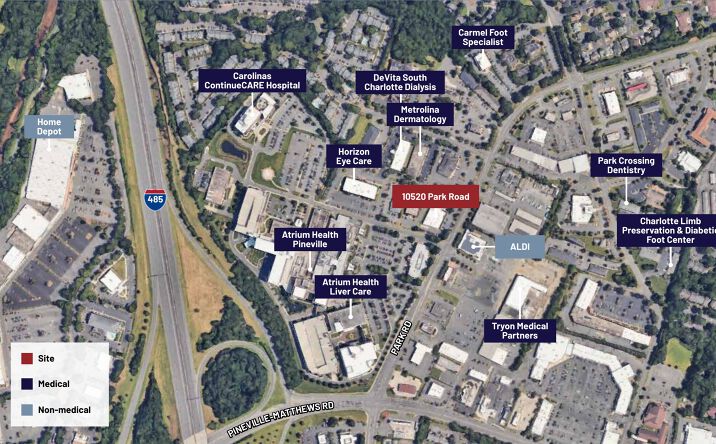 Pictures of Office property located at 10520 Park Road, Charlotte, NC 28210 for lease - image #1