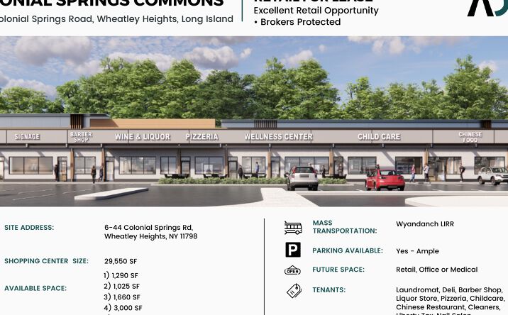 Pictures of Retail, Office, Restaurant property located at 6-44 Colonial Springs Road, Wheatley Heights, NY 11798 for lease - image #1