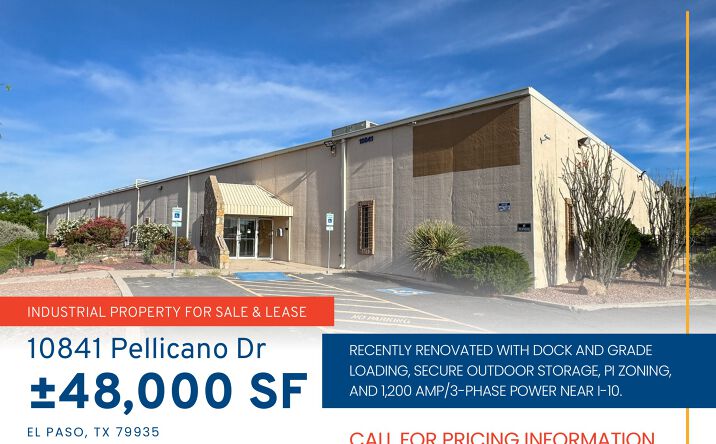 Pictures of Industrial property located at 10841 Pellicano Dr, El Paso, TX 79935 for lease - image #1