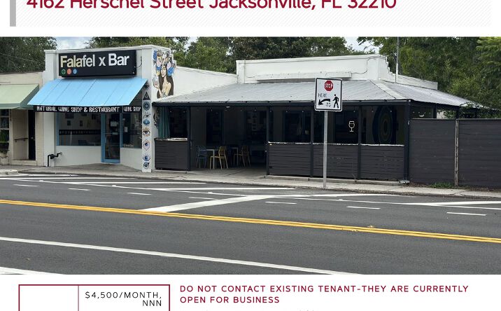 Pictures of Restaurant property located at 4162 Herschel Street, Jacksonville, FL 32210 for lease - image #1