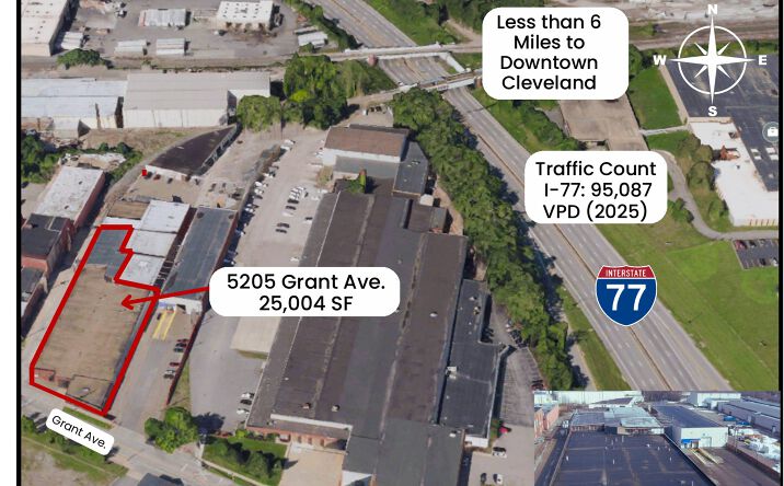 Pictures of Industrial property located at 5205 Grant Ave., Cleveland, OH 44105 for lease - image #1