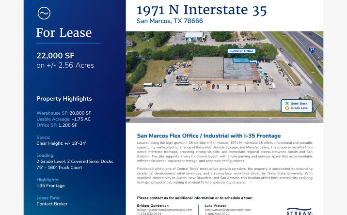 Pictures of Industrial, Office property located at 1971 N Interstate 35, San Marcos, TX 78666 for lease - image #1