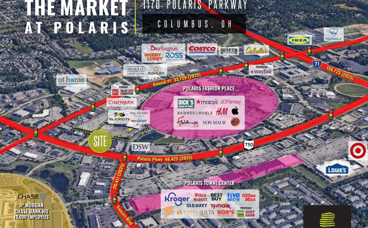 Pictures of Retail property located at 1170 Polaris Parkway, Columbus, OH 43240-2024 for lease - image #1
