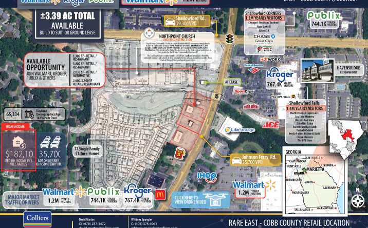 Pictures of Retail, Office, Restaurant property located at 3095 Johnson Ferry Road, Marietta, GA 30062 for lease - image #1