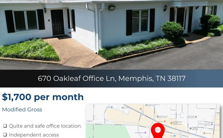 Pictures of Office property located at 670 Oakleaf Office Ln, Memphis, TN 38117 for lease - image #1
