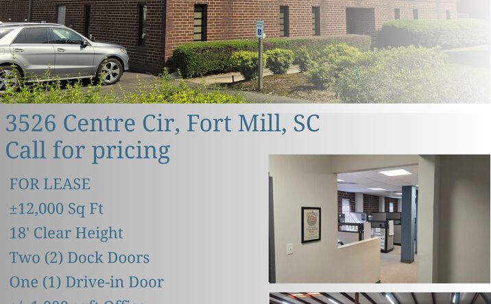 Pictures of Industrial, Office property located at 3526 Centre Cir, Fort Mill, SC 29715-6455 for lease - image #1