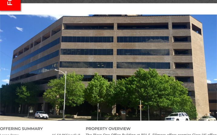 Pictures of Office property located at 801 S Fillmore, Amarillo, TX 79101 for lease - image #1