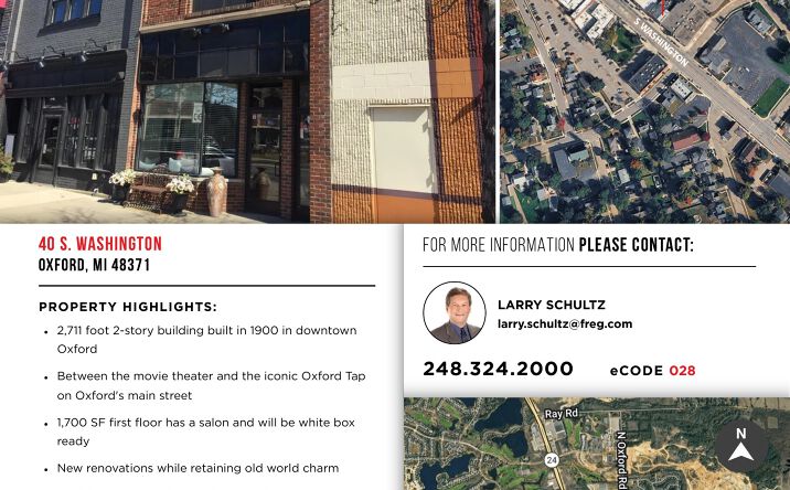 Pictures of Retail property located at 40 S. Washington, Oxford, MI 48371 for lease - image #1
