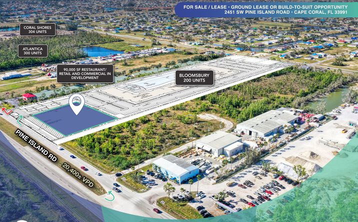 Pictures of Land property located at NEC Pine Island Road & Santa Barbara Boulevard, Cape Coral, FL 33909 for lease - image #1
