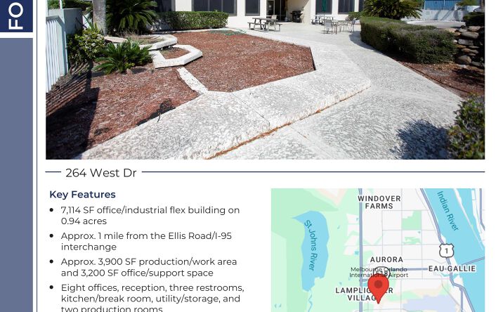 Pictures of Office, Industrial property located at 264 West Drive, Melbourne, FL 32904 for lease - image #1