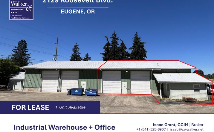 Pictures of Industrial property located at 2129 Roosevelt Boulevard, Eugene, OR 97402 for lease - image #1