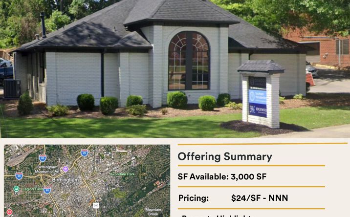 Pictures of Retail, Office property located at 1023 Oxmoor Rd., Homewood, AL 35209 for lease - image #1